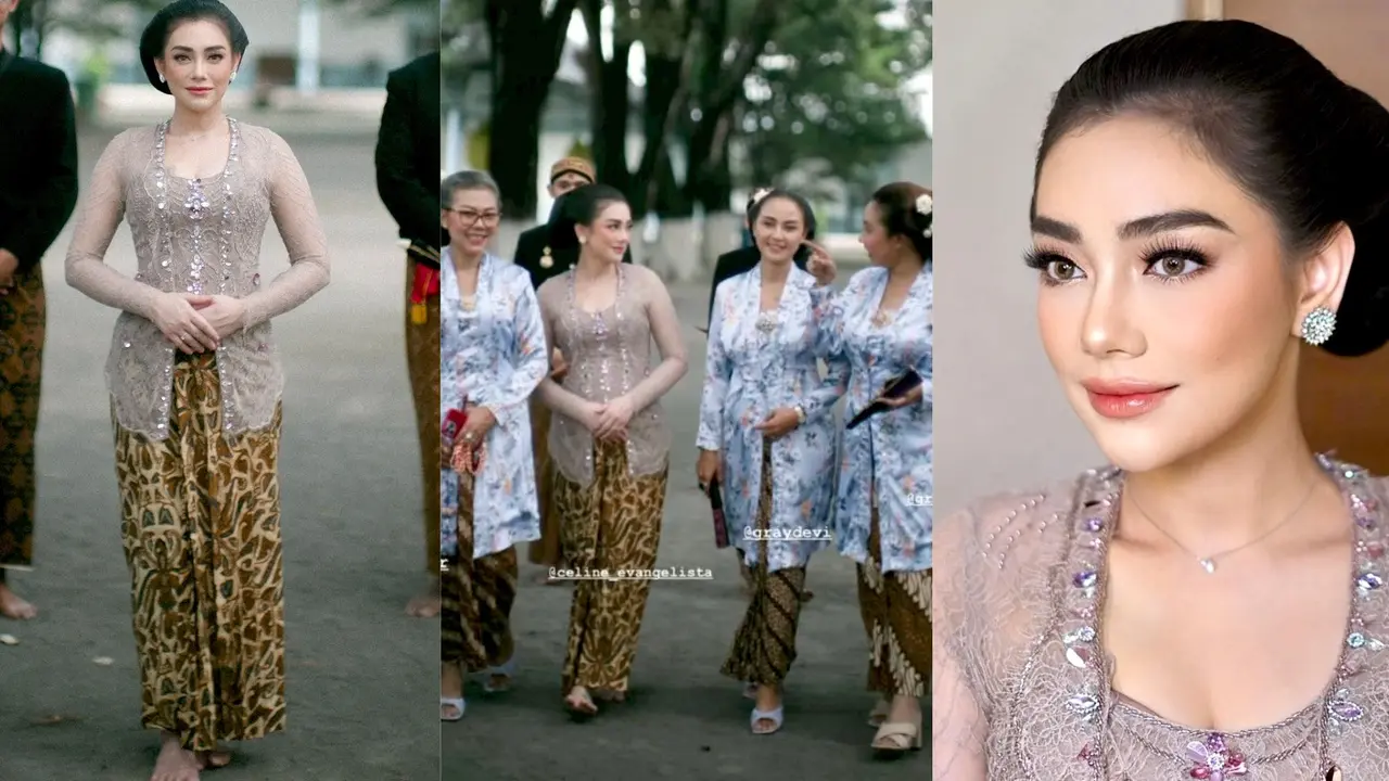 6 Pesona Celine Evangelista Jadi Perempuan Jawa Pakai Kebaya di Grebeg Besar Keraton Solo, Tak Kalah Anggun Berpose dengan Putri Raja