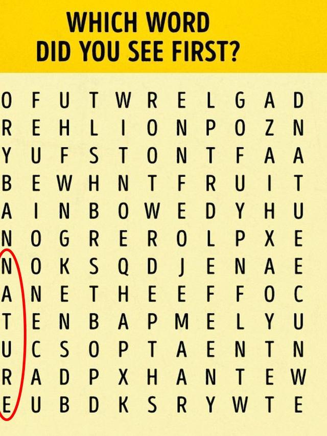 Kata Pertama yang Kamu Temukan dalam Gambar Acak Ini Dapat Ungkap Kepribadianmu