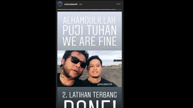 Curhat Erix Soekamti di Insta Stories (Instagram)