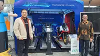 Momotor Gandeng Alva, Edukasi Motor Listrik untuk Kurangi Polusi Udara (Arief A/Liputan6.com)