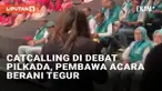 Sebuah insiden terjadi di tengah gelaran debat Pilkada Tangerang Selatan. Seorang wanita pembawa acara tampak menegur rombongan pendukung paslon di studio. Bukan sekedar melanggar aturan, salah satu oknum pendukung diduga 'catcalling' ke wanita terse...