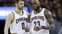 Kevin Love saat melawan Boston Celtics, pada babak Final NBA wilayah timur, Senin (21/5/2017) (AP Photo/Tony Dejak)