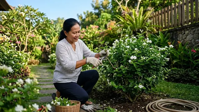 Cara Memangkas Melati agar Rimbun tapi Tetap Pendek/AI Generated