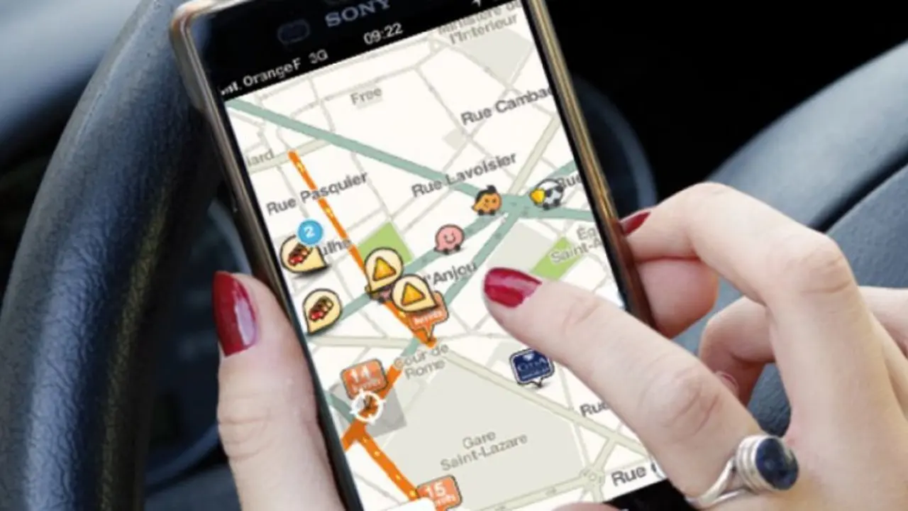 Ilustrasi aplikasi Waze (AFP Photo)