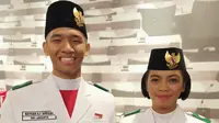 Rayhan Alfaro Ferdinand Siregar dan Rachel Emmanuel Miranda Putong Pasangan Paskibraka Nasional 2019 dari DKI Jakarta. (Foto: Istimewa)