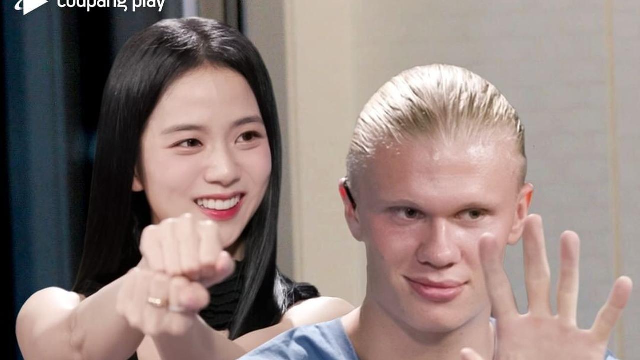 Jisoo Blackpink dan Erling Haaland. (Instagram/ coupangplay)