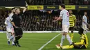Harry Maguire - Kapten Manchester United harus menerima pil pahit usai mendapat kartu kuning kedua ketika MU takluk 1-4 di markas Watford. (AFP/Ian Kington)