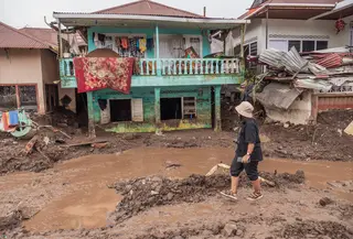 Potret permukiman di Sumbar porak poranda diterjang banjir. (Liputan6.com/Novia Harlina)