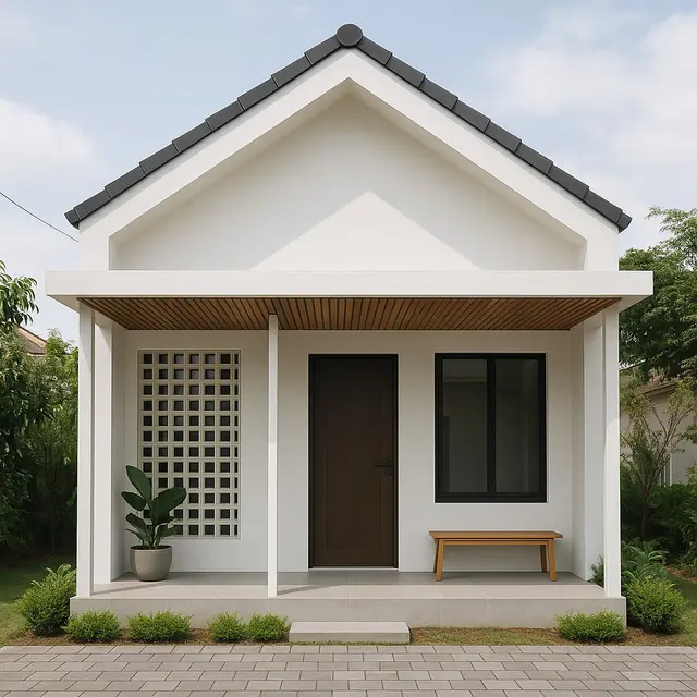 Desain Rumah Minimalis 6x12 Tampak Depan (Foto: ChatGPT)
