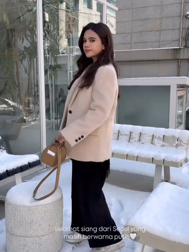 Audi Marissa di Korea Selatan saat musim dingin. [@audimarissa]