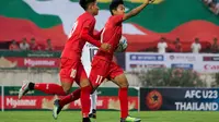Hein Htet Aung, pemain Myanmar yang bermain di Liga Malaysia dijatuhi larangan satu pertandingan akibat melakukan salam tiga jari saat timnya bertemu PDRM di Liga 2 Malaysia (AFP/Sai Aung Main)
