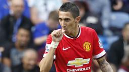 5. Angel Di Maria (Manchester United) – Pria asal Argentina itu pernah menjadi pemain termahal sepanjang sejarah Premier League. Manchester United mengeluarkan dana 179 juta euro untuk meminangnya dari Real Madrid pada 2014. (AFP/Ian Kington)