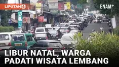 Arus lalu lintas menuju kawasan wisata Lembang, Kabupaten Bandung Barat, terpantau macet pada Rabu (25/12) pagi. Di hari libur Natal ribuan pengunjung memadati sejumlah destinasi wisata seperti Farmhouse dan Floating Market.
