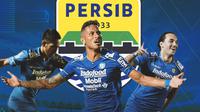 Piala Menpora - Persib Bandung, Frets Butuan, Wander Luiz, Ezra Walian (Bola.com/Adreanus Titus)