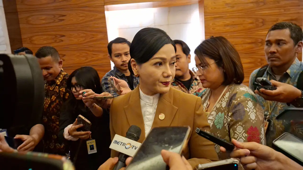Ketua Dewan Komisioner OJK Friderica Widyasari Dewi di Grand Ballroom Kempinski, Jakarta, Kamis (3/9/2026). (Liputan6.com/Arief)