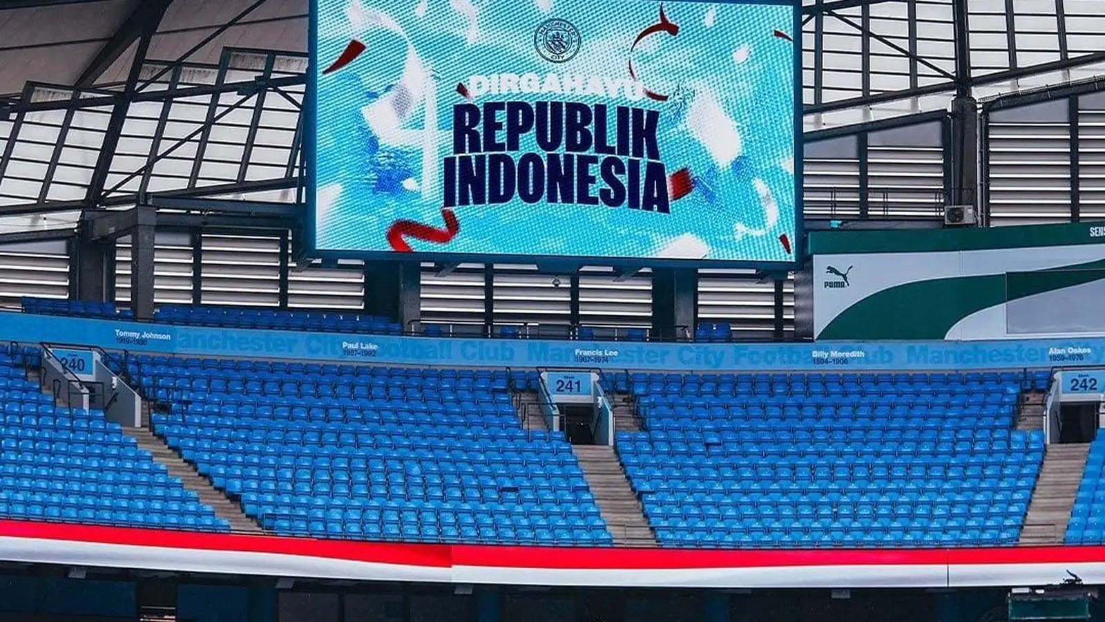 Ucapan HUT RI Ke-78 dari Manchester City