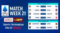 Jadwal dan link streaming Serie A Matchweek 21. (Sumber: Dok Vidio.com)