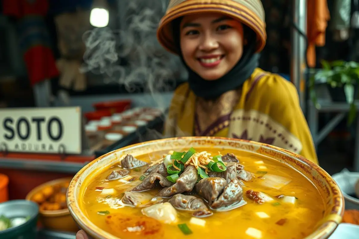 ciri khas soto daging madura