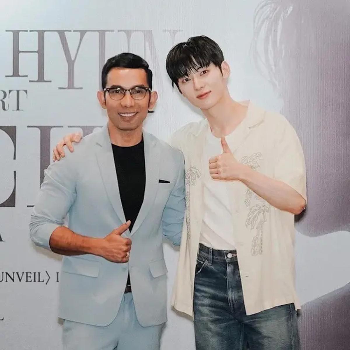 Indra Herlambang dan Artis Kpop, Hwang Min Hyun (Sumber: Instagram/indraherlambang)