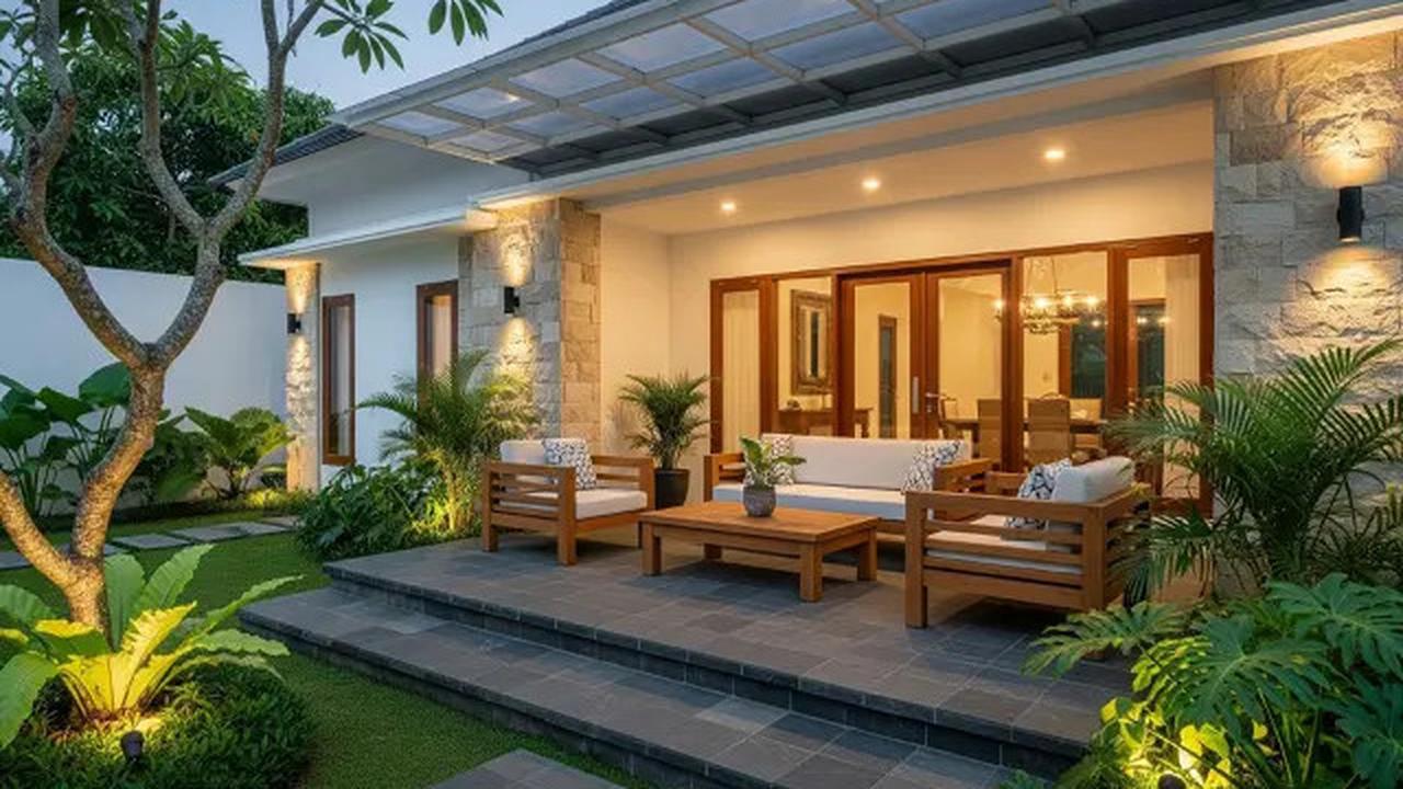 10 Model Rumah 1 Lantai dengan Teras Depan Luas, Inspirasi Hunian Nyaman dan Estetik