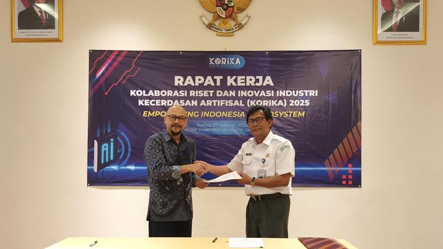 Kolaborasi Riset dan Inovasi Industri Kecerdasan Artifisial (KORIKA) dan Badan Meteorologi, Klimatologi, dan Geofisika (BMKG) melakukan perjanjian kerjasama pada kesempatan Rapat Kerja KORIKA 2025 dengan tema, “Empowering AI Ecosystem in Indonesia” (Isti