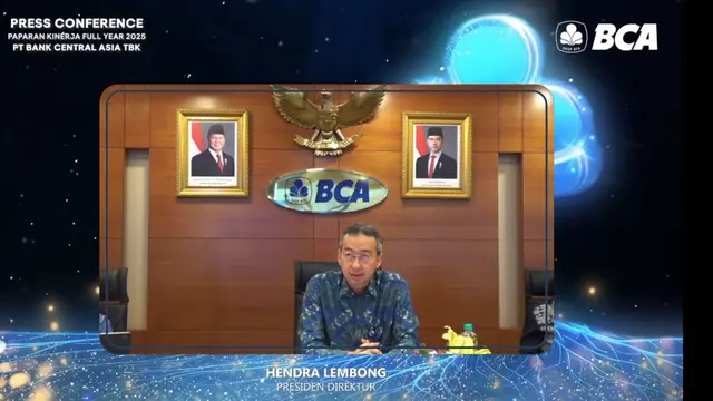 Presiden  Direktur PT Bank Central Asia Tbk Hendra Lembong saat Konferensi Pers Paparan Kinerja FY 2025 PT Bank Central Asia (BBCA), Selasa (27/1/2026). (Foto: Liputan6.com/Tira Santia)