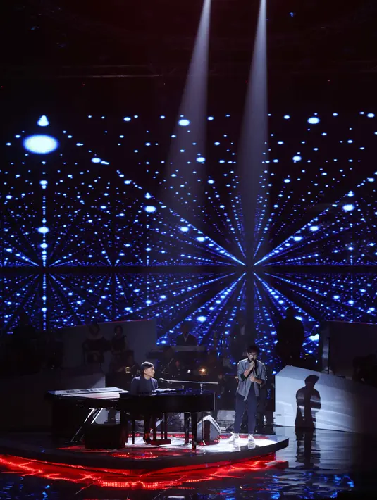 "Senang banget dengan penampilan bintang tamu seperti Afgan, BCL, Marcell, HiVi, Yura, dan Rizky Febian," ujar Yovie Widianto di Studio 6 Emtek City, Daan Mogot, Jakarta Barat, Rabu (3/5) malam. (Nurwahyunan/Bintang.com)