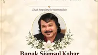 Tokoh Pers Sjamsul Kahar Meninggal Dunia
