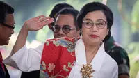 Sri Mulyani Indrawati kembali menjadi kandidat kuat calon menteri keuangan pemerintahan presiden terpilih periode 2024—2029 Prabowo Subianto. Sri Mulyani dipanggil dan menemui Prabowo Subianto di Kertanegara, Jakarta Selatan pada Senin (14/10/2024) malam. (Yasuyoshi CHIBA/AFP)