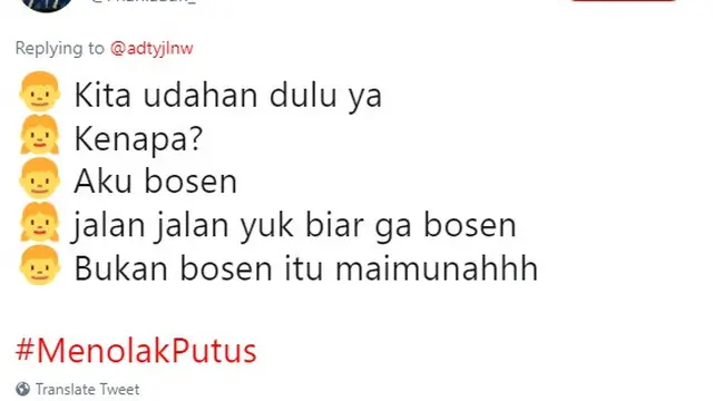 menolak putus