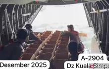 TNI AU Kerahkan Pesawat Angkut Hercules C-130J untuk Airdrop Logistik di Aceh Tamiang