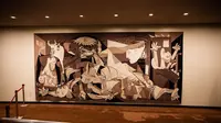 Permadani Guernica karya Pablo Picasso di Markas Besar PBB, New York. (Xinhua/Shang Xuqian)