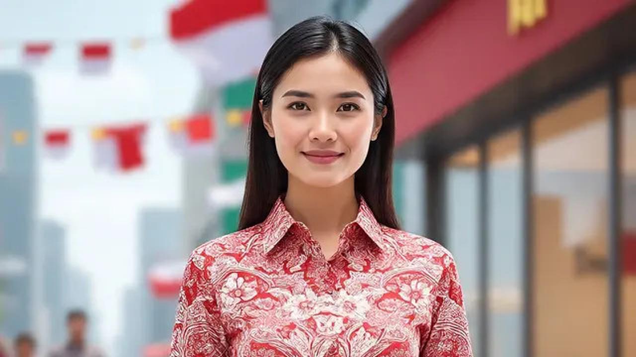 7 Atasan Batik Kombinasi Polos Modern Tema Hari Kemerdekaan 17 Agustus 1945 HUT RI ke-80