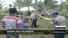 Jenazah pria dipenuhi luka bacok ditemukan di sekitar Pantai Batu Hiu Pangandaran, Jawa Barat.