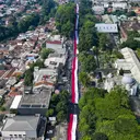 Ribuan Warga Bogor Bentangkan Bendera Merah Putih Raksasa