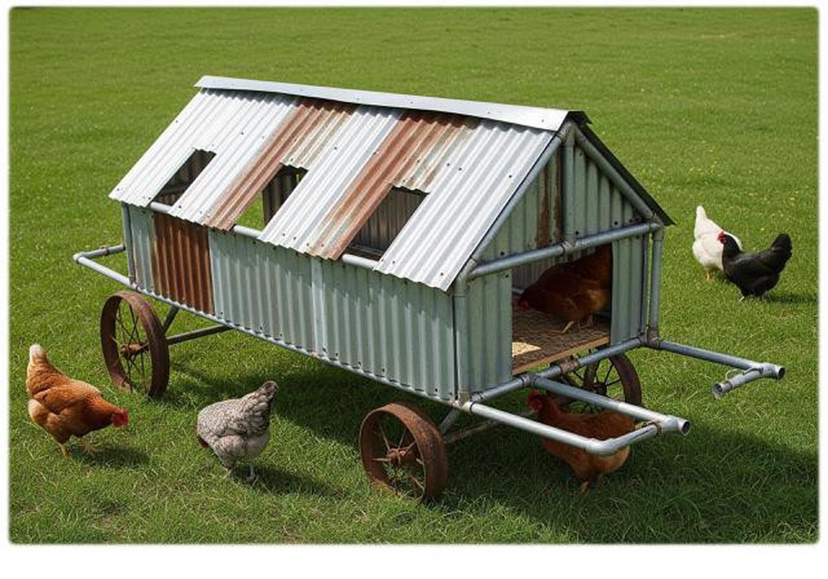 Kandang Ayam Portable dari Seng Bekas/Desain Kandang Ayam dari Seng Bekas Sederhana (Sumber; gemini.com)