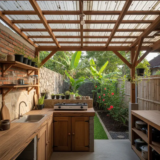 6 Inspirasi Dapur Terbuka Sederhana yang Cocok untuk Rumah Desa, Estetik Tanpa Biaya Mahal