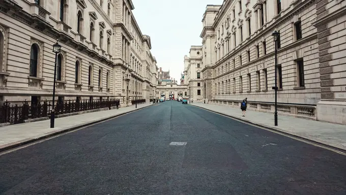 Contoh ilustrasi jalan dengan guiding block