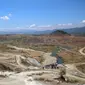Suasana lokasi Waduk Jatigede di Sumedang, Jawa Barat, Senin (31/8/2015). Bendungan ini akan ditutup mulai senin ini dan diperkirakan akan menggenangi lebih kurang 4.000 ha selama satu tahun. (Liputan6.com/Faizal Fanani)
