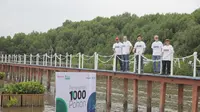 Kingspan, Onduline dan&nbsp;Bukalapak&nbsp;menanam 150 pohon cemara laut dan 850 mangrove dalam kegiatan kolaborasi bertajuk &ldquo;Penanaman 1000 Pohon&rdquo;.&nbsp; (Foto: Bukalapak)