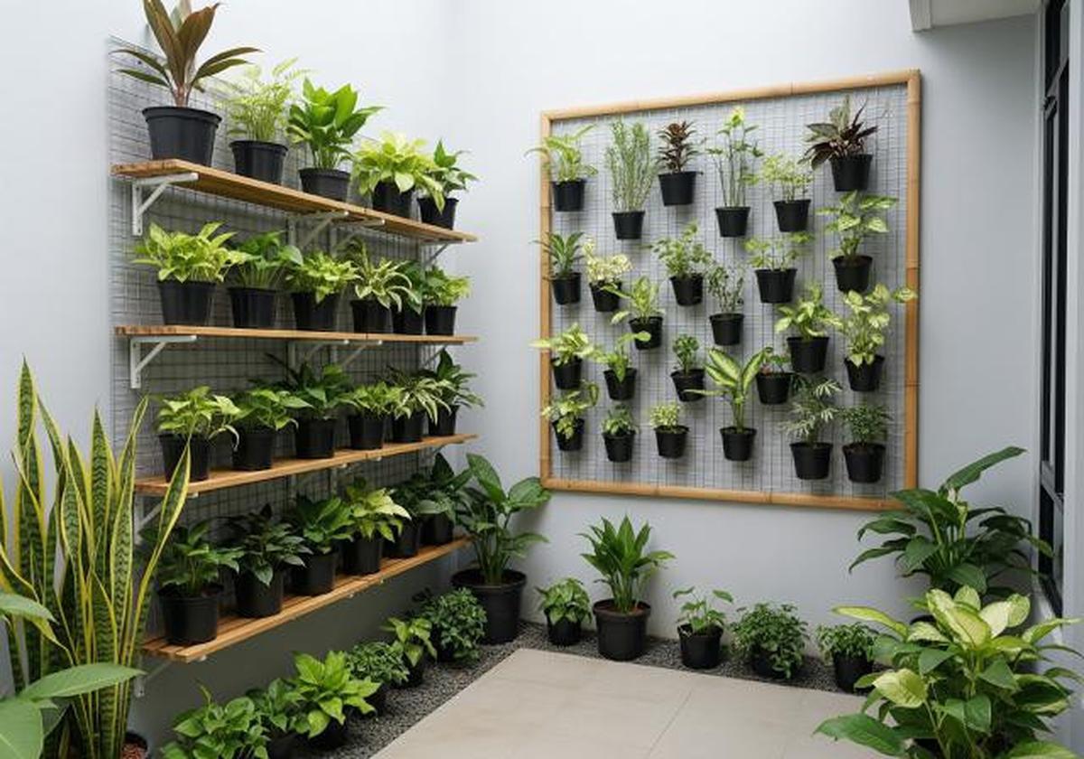 7 Ide Desain Teras Kecil Bisa Buat tempat Jemur Tanaman, Solusi Cerdas Memanfaatkan Ruang