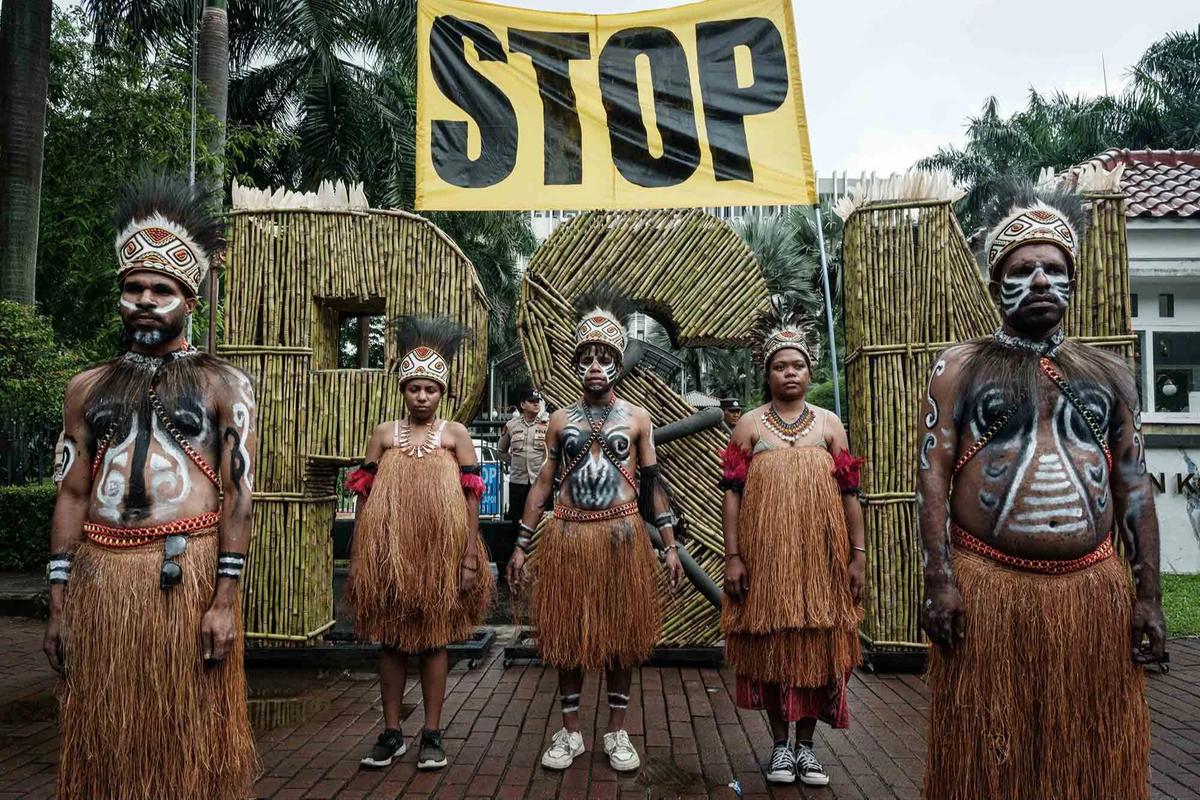 Aksi Greenpeace Soroti Dampak Proyek Tebu di Merauke