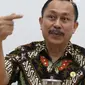 Ketua Komnas HAM, Ahmad Taufan Damanik (kedua kiri) menyampaikan keterangan terkait pelaksanaan Pemilu 2019 di Jakarta, Kamis (18/4). Secara serentak, Komnas HAM menurunkan Tim Pemantauan Pileg dan Pilpres 2019 di 12 daerah. (Liputan6.com/Helmi Fithriansyah)