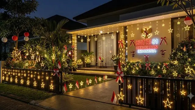 Lampu Hias Agustusan Unik HUT RI 81 (AI Generated)