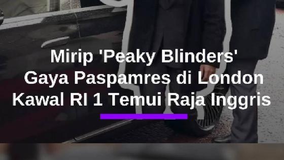 Keren! Gaya 'Peaky Blinders' Paspampres Kawal Prabowo Temui Raja Charles di London