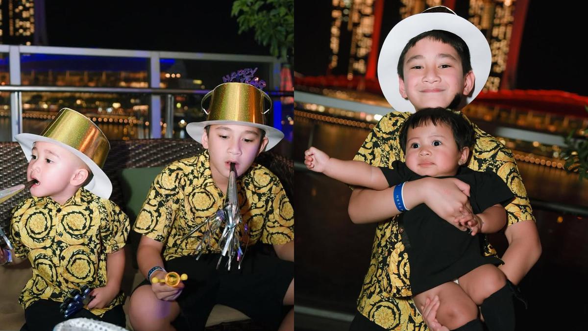 Gaya Mentereng Anak-Anak Raffi Ahmad dan Nagita Slavina Rayakan Pergantian Tahun, Kenakan Outfit dari Versace sebagai Seragam Tahun Baru