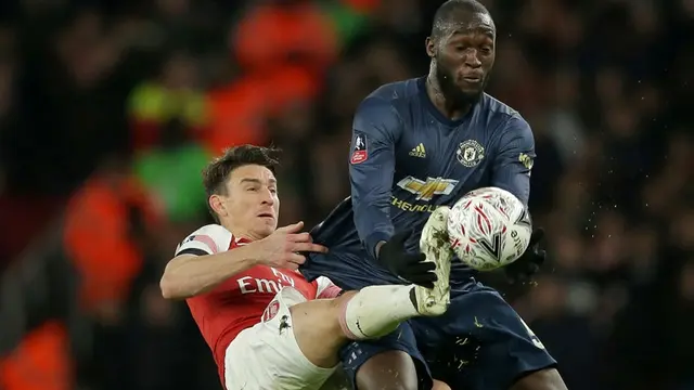 Penyerang Manchester United, Romelu Lukaku.