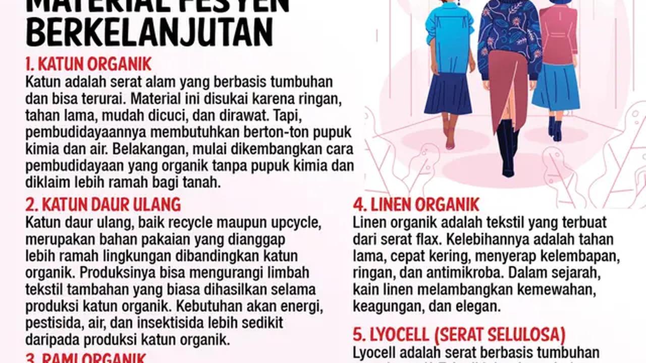 Macam-macam material fesyen berkelanjutan. (dok. Liputan6.com/Trie Yasni)