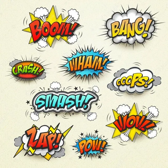 Contoh Onomatopoeia dalam komik (Freepik)