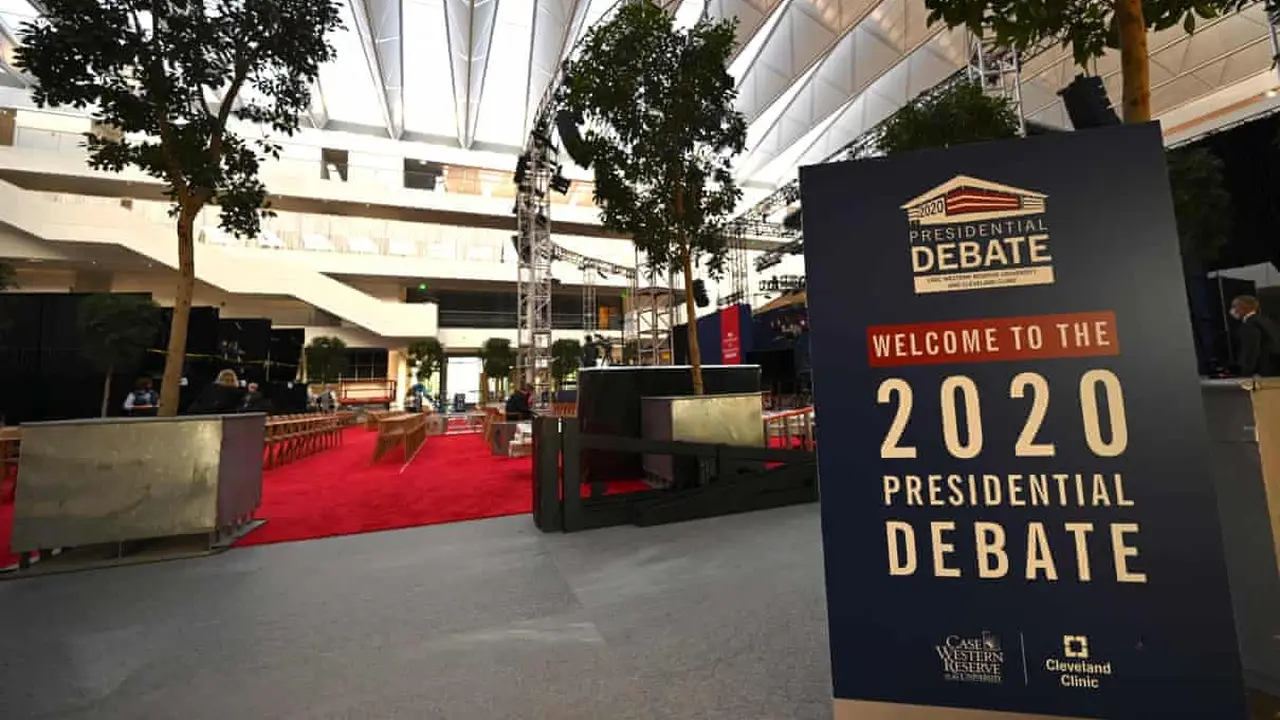 Debat perdana antara calon presiden Joe Biden dan petahana Donald Trump menjelang pemilu AS 2020.